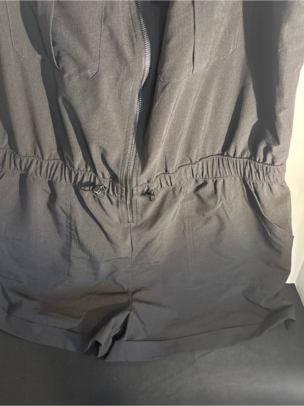 Avia Black Sleeveless Zip-Front Romper - Picture 4 of 4